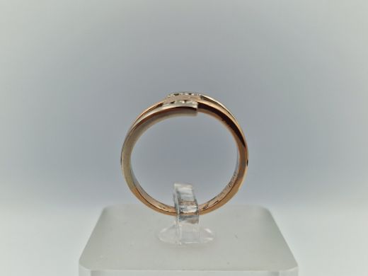 Zelta gredzens ar briljantiem, 3.09 g, izm. 17