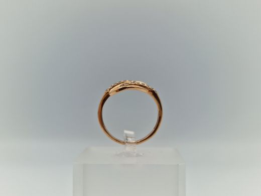 Zelta gredzens ar cirkoniju, 2.17 g, izm. 17