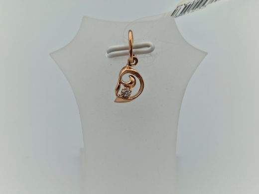 Золотой кулон с цирконом, 0.53 г