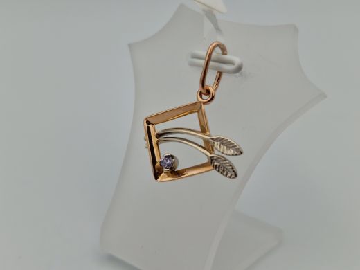 Zelta kulons ar cirkoniju, 1.46 g