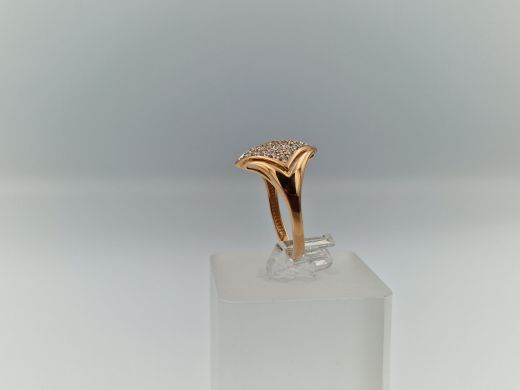 Zelta gredzens ar cirkoniju, 3.59 g, izm. 17.5