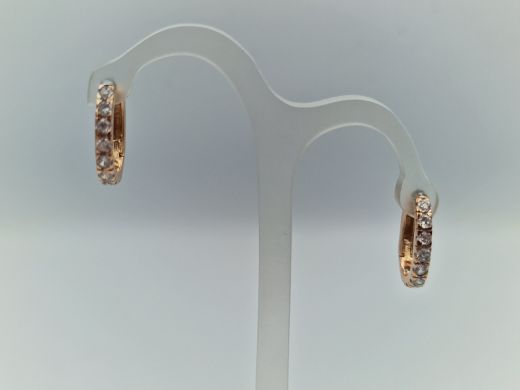 Zelta auskari ar cirkoniju, 2.33 g