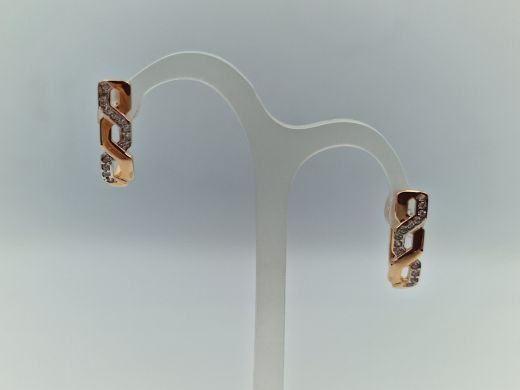 Zelta auskari ar cirkoniju, 2.27 g