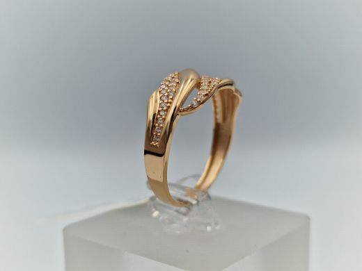 Zelta gredzens ar cirkoniju, 1.93 g, izm. 18.5
