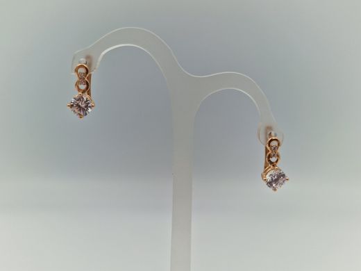 Zelta auskari ar cirkoniju, 1.66 g