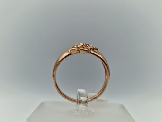 Zelta gredzens ar cirkoniju, 1.96 g, izm. 17