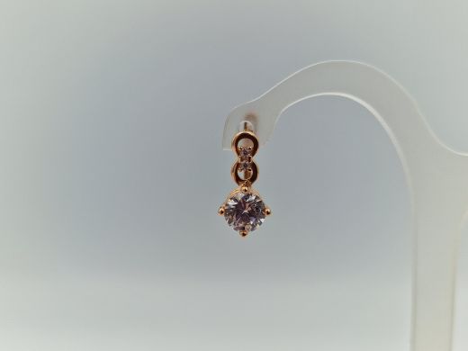 Zelta auskari ar cirkoniju, 1.66 g