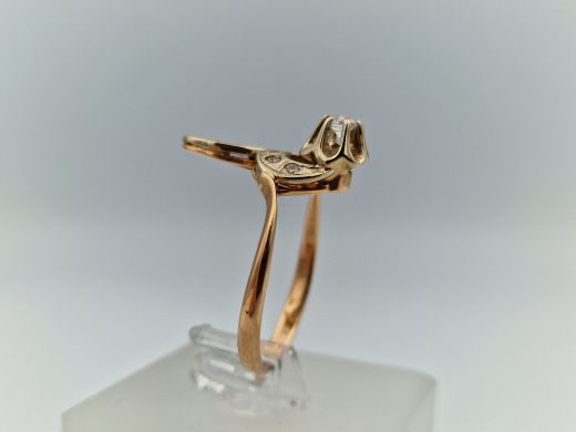 Zelta gredzens ar cirkoniju, 3.42 g, izm. 18