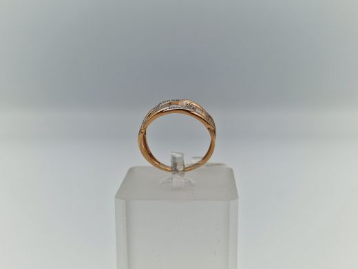 Zelta gredzens ar cirkoniju, 2.25 g, izm. 18