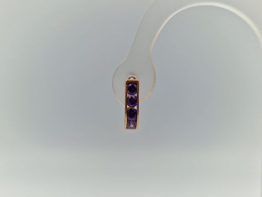 Zelta auskari ar cirkoniju, 1.02 g