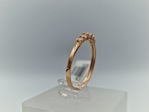 Zelta gredzens ar cirkoniju, 1.02 g, izm. 18