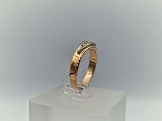 Zelta gredzens ar briljantu, 2.89 g, izm. 16