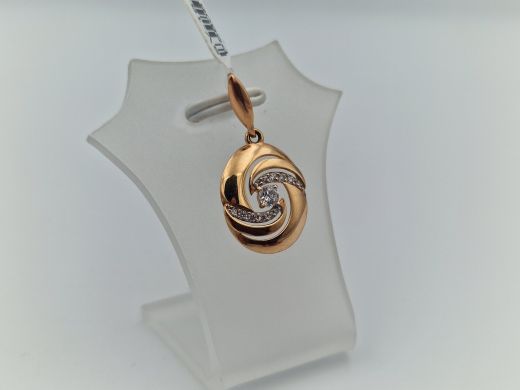 Zelta kulons ar cirkoniju, 1.21 g