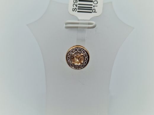 Zelta kulons ar cirkoniju, 0.85 g