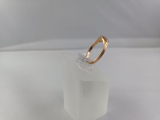 Zelta gredzens ar cirkoniju, 2.06 g, izm. 17