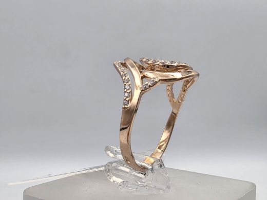 Золотое кольцо с цирконом, 2.24 г, разм. 16.5