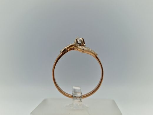 Zelta gredzens ar cirkoniju, 2.28 g, izm. 18