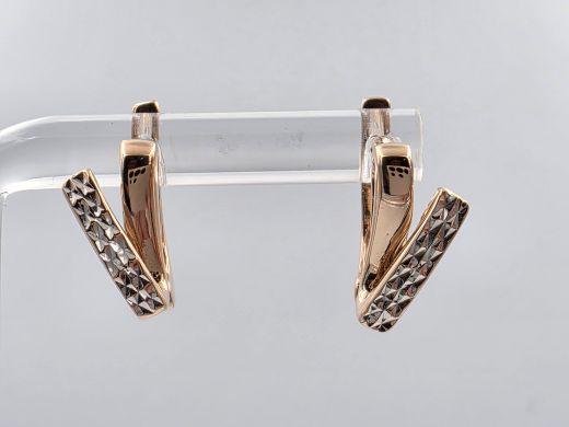 Gold earrings, 3.70 g