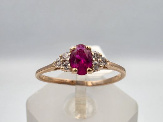 Gold ring, 1.72 g, size 19