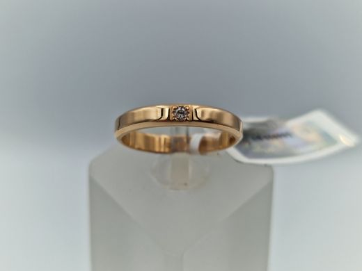 Zelta gredzens ar briljantiem, 2.64 g, izm. 17