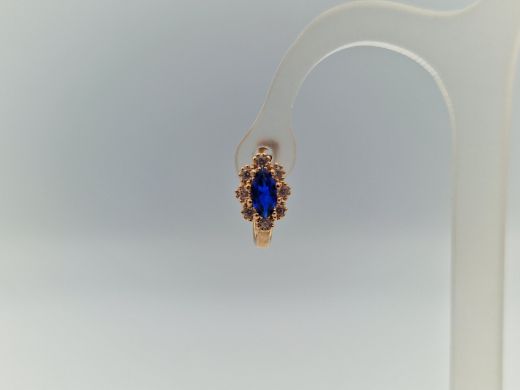 Zelta auskari ar cirkoniju, 1.24 g