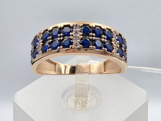 Gold ring with zircon, 3.32 g, size 18