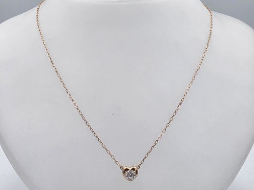 Zelta kaklarota ar cirkoniju, 1.63 g, izm. 45