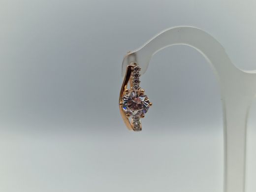 Zelta auskari ar cirkoniju, 3.28 g