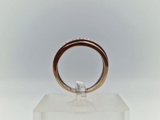 Zelta gredzens ar cirkoniju, 3.36 g, izm. 17