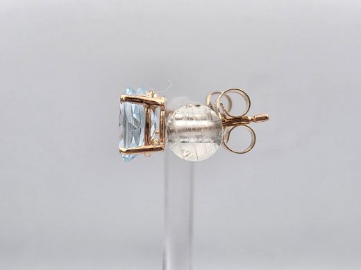 Золотые серьги с топазом, 1.02 г