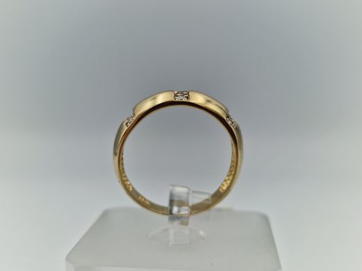 Zelta gredzens ar cirkoniju, 2.76 g, izm. 17.5