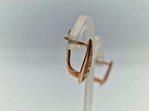 Zelta auskari ar cirkoniju, 2.17 g