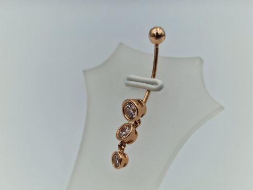 Zelta kulons ar cirkoniju, 1.59 g