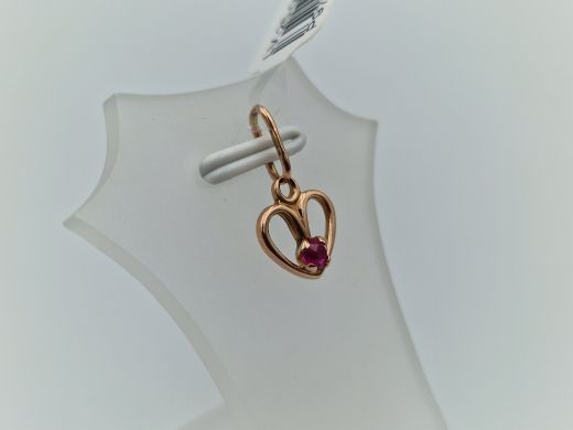 Zelta kulons ar koraļļi, 0.65 g