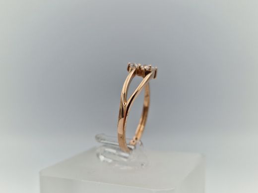 Zelta gredzens ar cirkoniju, 1.51 g, izm. 16.5