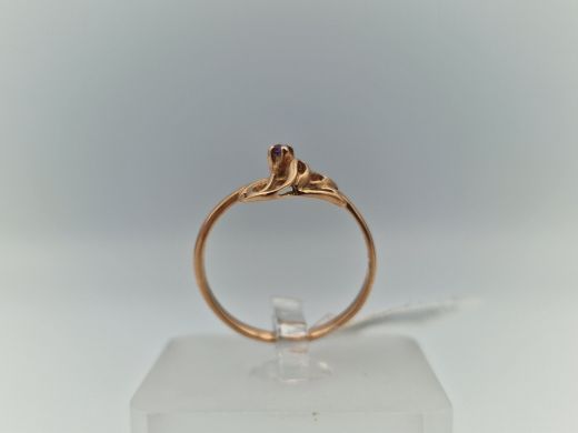 Zelta gredzens ar cirkoniju, 1.41 g, izm. 17.2