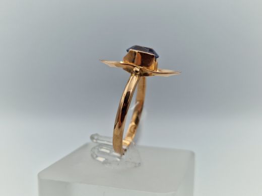 Zelta gredzens ar cirkoniju, 3.05 g, izm. 18.5