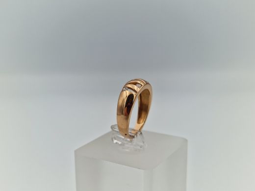 Zelta gredzens ar cirkoniju, 3.22 g, izm. 16.5