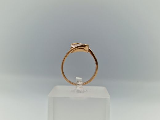 Zelta gredzens ar cirkoniju, 2.62 g, izm. 18.5