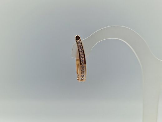 Zelta auskari ar cirkoniju, 2.48 g