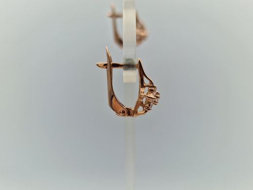 Aukso auskarai su cirkonisu, 1.90 g