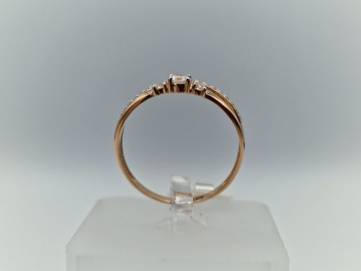 Zelta gredzens ar cirkoniju, 1.99 g, izm. 19