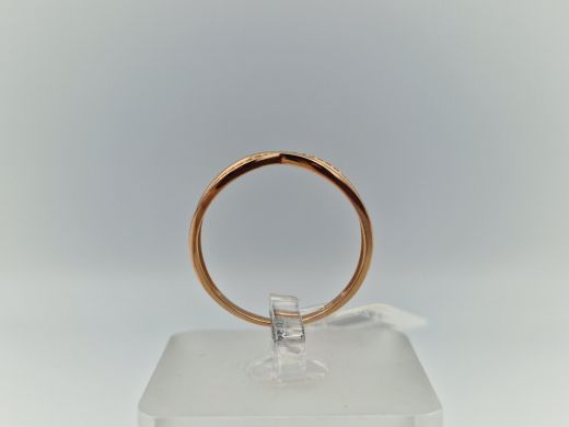 Zelta gredzens ar cirkoniju, 1.49 g, izm. 19