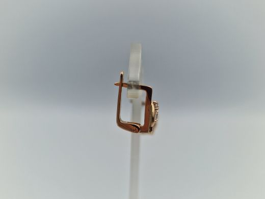 Золотые серьги с цирконом, 1.9 г