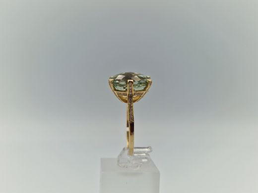 Zelta gredzens ar briljantiem, 5.47 g, izm. 19