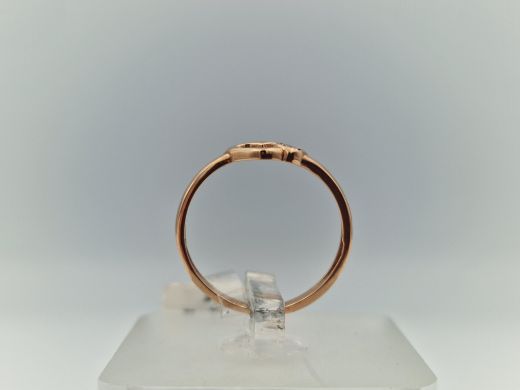 Zelta gredzens ar cirkoniju, 1.21 g, izm. 16.5