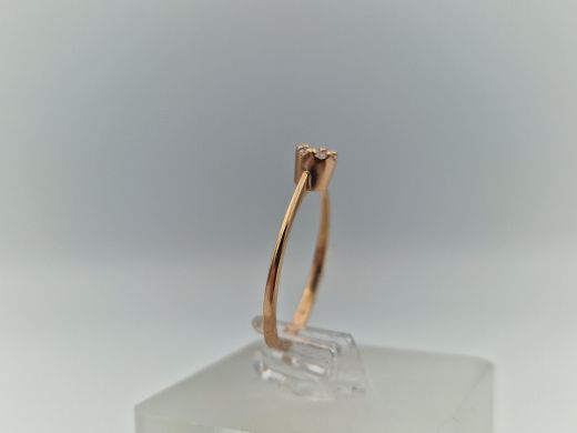 Zelta gredzens ar cirkoniju, 1.27 g, izm. 16.5