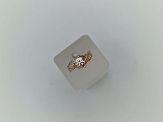 Zelta gredzens ar cirkoniju, 2.58 g, izm. 15.5