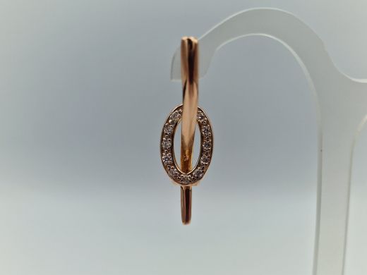 Zelta auskari ar cirkoniju, 3.68 g