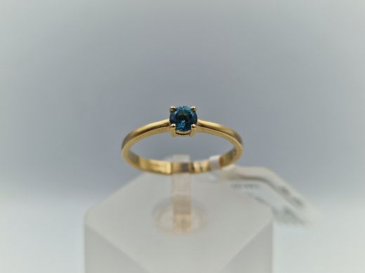 Zelta gredzens ar topāzu, 1.65 g, izm. 17
